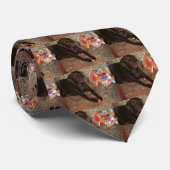 Halloween Dog met zoete tand Stropdas (Opgerold)