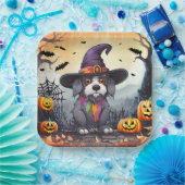 Halloween Dog Papieren Bordje (Feest)