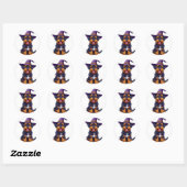 Halloween Dog Ronde Sticker (Vel)