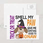 Halloween Dog Smell My Paw 2 Briefkaart (Voorkant / Achterkant)