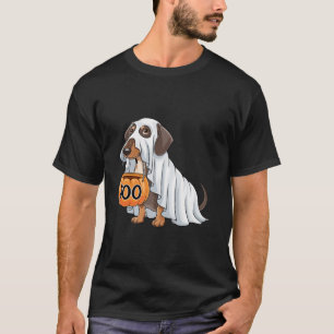 Halloween Dog Teckel Schattigee Spook Kostuum Boo T-shirt
