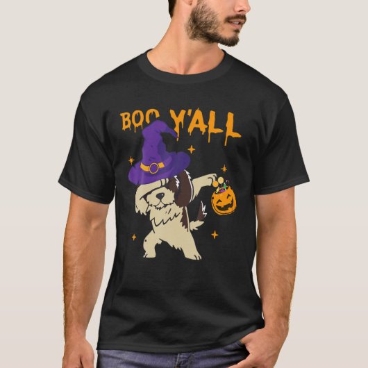 Halloween Dog Witch Pet Dabbing Pumpkins Animals L T-shirt (Voorkant)