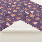 Halloween Dogs Paarse Sherpa Deken (3/4)
