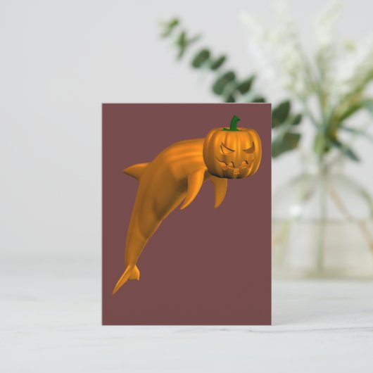 Halloween Dolphin Briefkaart (Staand voorkant)