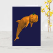 Halloween Dolphin Kaart (Gele Bloem)