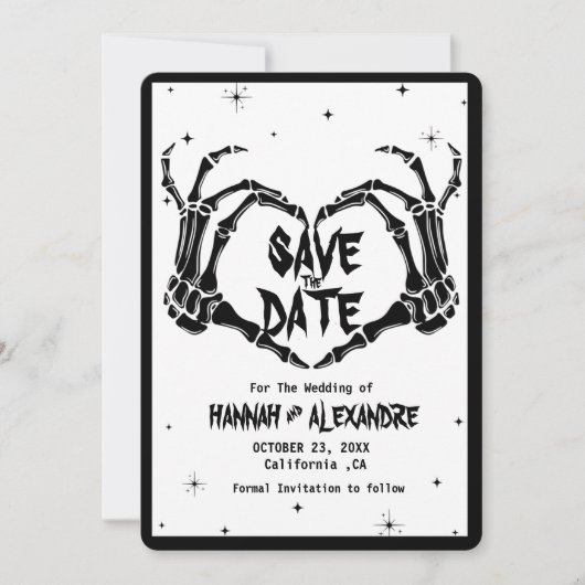 Halloween Donker Moody Gotische Bruiloft Save The Date (Voorkant)