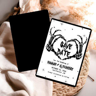 Halloween Donker Moody Gotische Bruiloft Save The Date