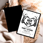 Halloween Donker Moody Gotische Bruiloft Save The Date