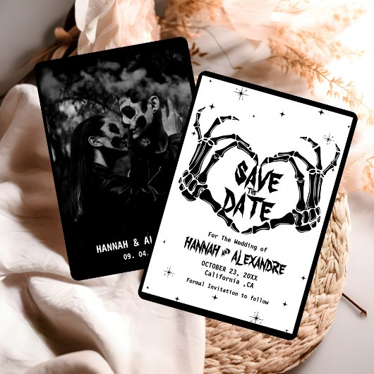 Halloween Donker Moody Gotische Bruiloft Save The Date