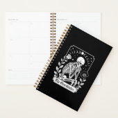 Halloween Donkere Gotische Skelet Overdenker Planner (Display)