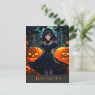 HALLOWEEN DONKERE VAMPIER PRINSES BRIEFKAART