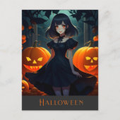 HALLOWEEN DONKERE VAMPIER PRINSES BRIEFKAART (Voorkant)