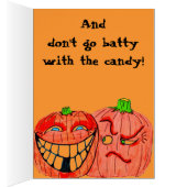 HALLOWEEN DON'T GO BATTY grap kaart (Binnen (Rechts))