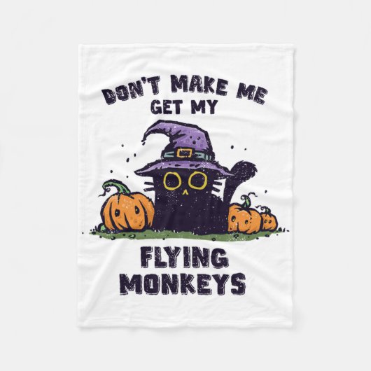 Halloween - Don't Make Me Get My Flying Mon Fleece Deken (Voorkant)