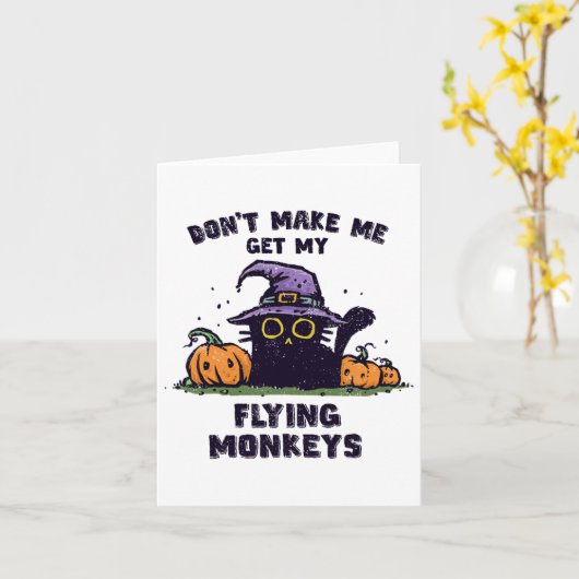 Halloween - Don't Make Me Get My Flying Mon Kaart (Gele Bloem)