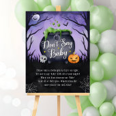 Halloween "Don't Say Baby" Baby shower Game Sign Poster