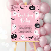 Halloween "Don't Say Baby" Baby shower Poster teke