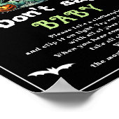 Halloween "Don't Say Baby" Baby shower spel Poster (Hoek)