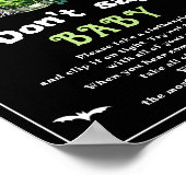 Halloween "Don't Say Baby" Baby shower spel Poster (Hoek)