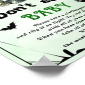 Halloween "Don't Say Baby" Baby shower spel Poster (Hoek)