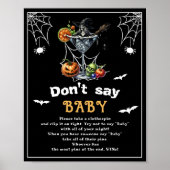 Halloween "Don't Say Baby" Baby shower spel Poster (Voorkant)