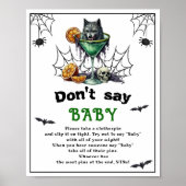 Halloween "Don't Say Baby" Baby shower spel Poster (Voorkant)