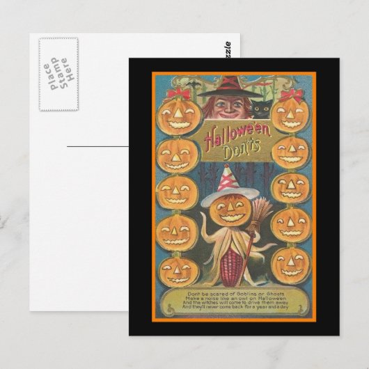 Halloween Donts Briefkaart (Voorkant / Achterkant)