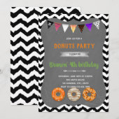 Halloween donutfeest uitnodiging (Voorkant / Achterkant)