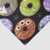 Halloween Donuts Patroon. Enge donut patroon. Tissuepapier (Detail)