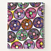 Halloween Donuts Patroon met Spooky Toppings Notitieboek (Achterkant)