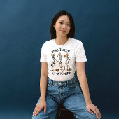 HALLOWEEN DOOD BINNEN MAAR CAFEÏNEHOUDENDE SKELETT T-SHIRT