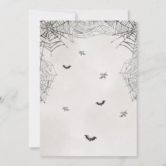 Halloween dood op mijn 20ste verjaardag kaart (Achterkant)