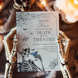 Halloween dood op mijn 20ste verjaardag kaart