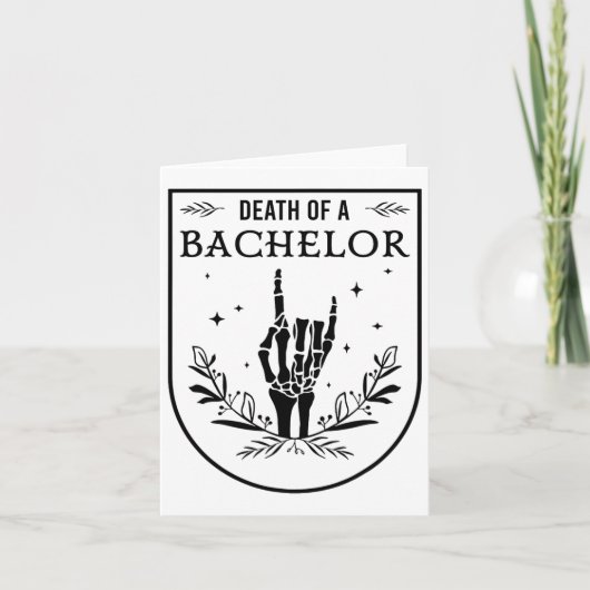 Halloween Dood van Bachelor Groomsman Gothic Kaart (Voorkant)