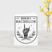 Halloween Dood van Bachelor Groomsman Gothic Kaart (Gele Bloem)