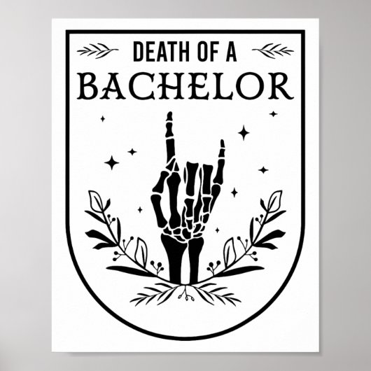 Halloween Dood van Bachelor Groomsman Gothic Poster (Voorkant)