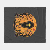 Halloween doodkist Pas op Pompoen Horror Ontwerp_1 Fleece Deken (Voorkant (Horizontaal))