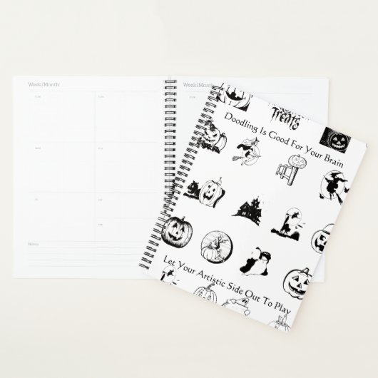 Halloween Doodle Kalender Planner (Display)