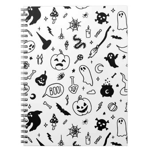 halloween doodle notitie tijdschriften art decor notitieboek (Voorkant)