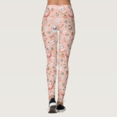 Halloween Doodle Patroon met geesten en pompoenen Leggings (Achterkant)