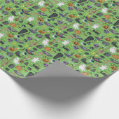 Halloween Doodle: Schattige naadloos concept Cadeaupapier (Hoek)