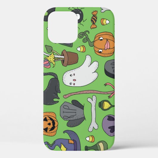 Halloween Doodle: Schattige naadloos concept Case-Mate iPhone Case (Achterkant)