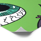 Halloween Doodle: Schattige naadloos concept Poster (Hoek)
