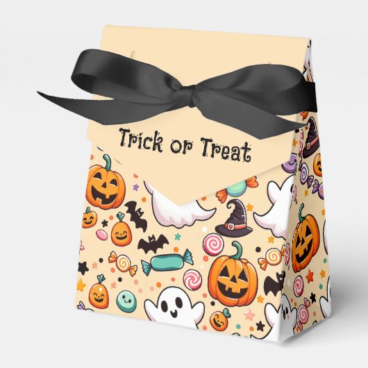 Halloween Doodles Bedankdoosjes (Voorkant Zijde)