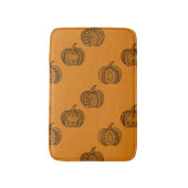 Halloween doodles boho mandala pompoenen Herfst Badmat (Voorkant Verticaal)