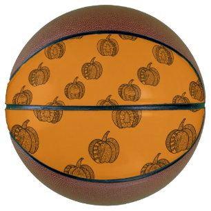 Halloween doodles boho mandala pompoenen Herfst Basketbal