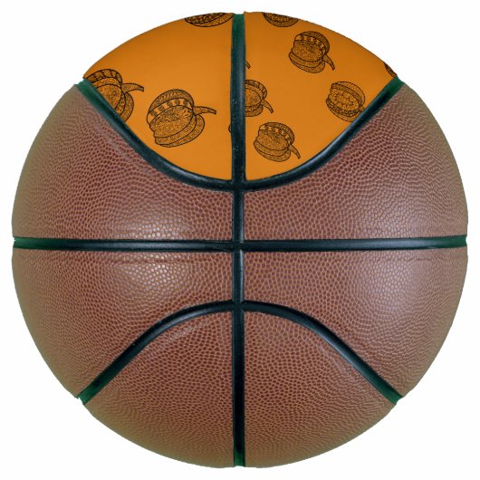 Halloween doodles boho mandala pompoenen Herfst Basketbal (Rechts)
