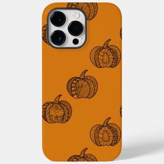 Halloween doodles boho mandala pompoenen Herfst Case-Mate iPhone Case (Achterkant)
