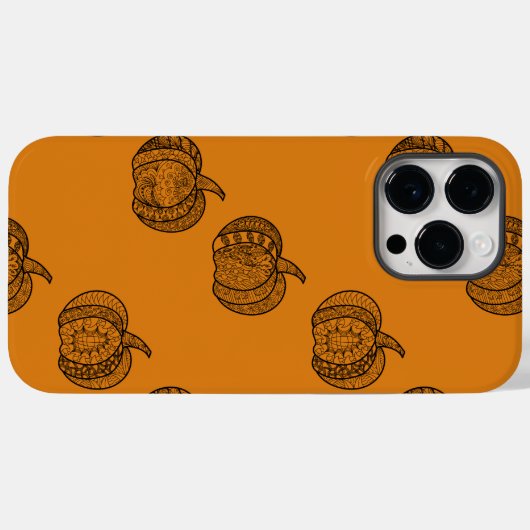 Halloween doodles boho mandala pompoenen Herfst Case-Mate iPhone Case (Achterkant (horizontaal))