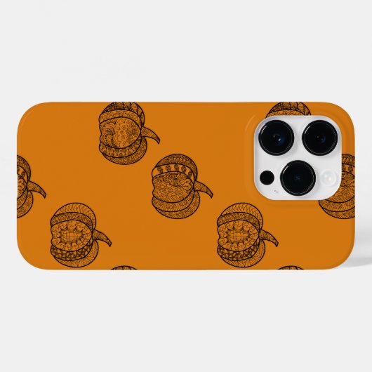 Halloween doodles boho mandala pompoenen Herfst Case-Mate iPhone Case (Achterkant (horizontaal))